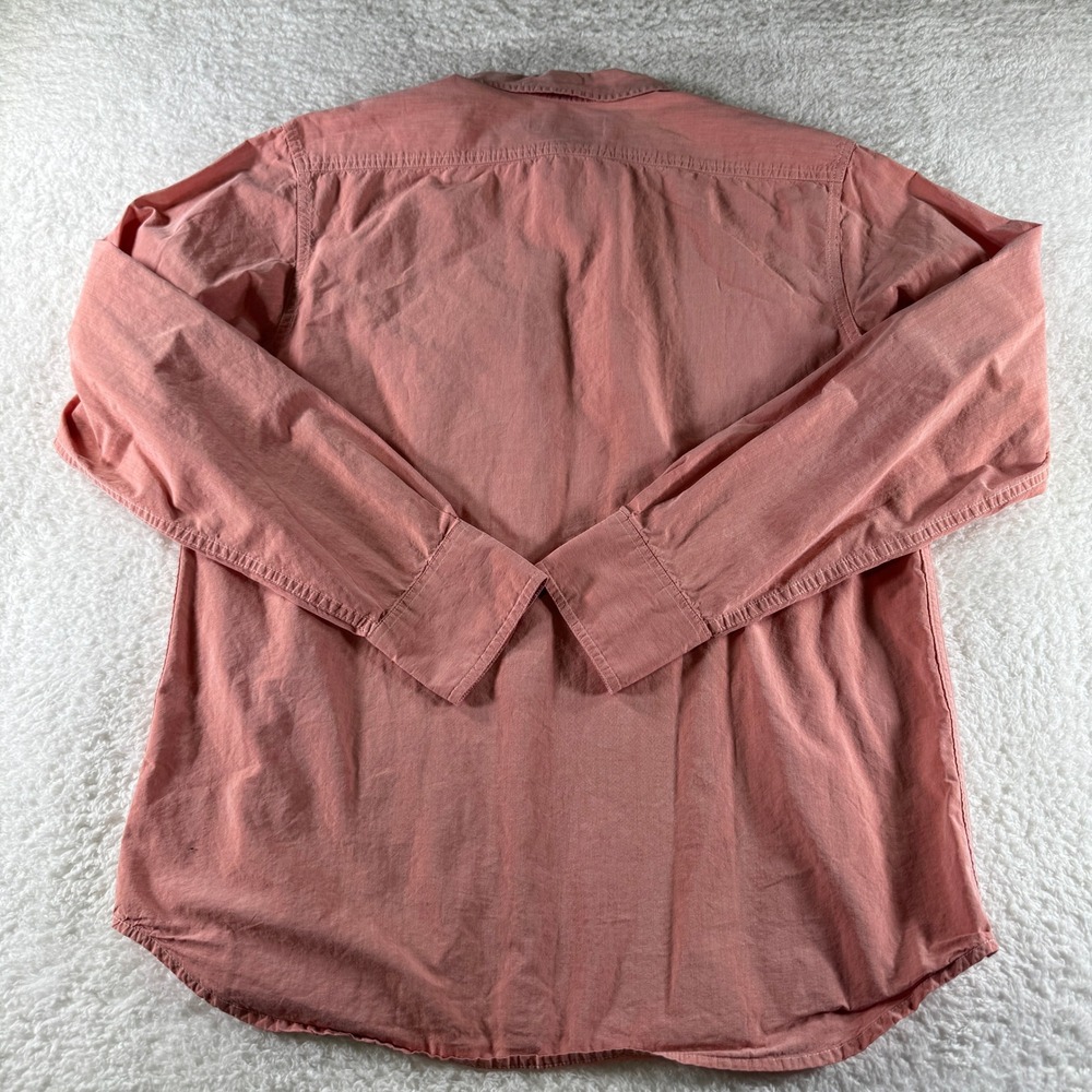 Filson Garment Long‎ Sleeve Button Up Dress Shirt Cotton Light Red Salmon Medium - Picture 7 of 7